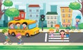 Traffic Concept With Funny Characters Royalty Free Stock Photo