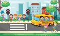 Traffic Concept With Funny Characters Royalty Free Stock Photo
