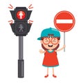 Traffic Concept With Funny Characters Royalty Free Stock Photo