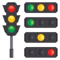 Traffic Concept With Lights And Equipments Royalty Free Stock Photo