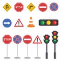 Traffic Concept With Lights And Equipments Royalty Free Stock Photo