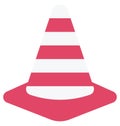 Traffic Cone Color Vector Icon which can easily modify or edit Royalty Free Stock Photo