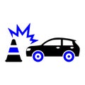 Traffic Cone Crash Icon