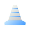 Traffic cone flat gradient two-color ui icon