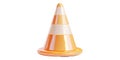 Traffic cone with four gradient sections isolated on transparent background Royalty Free Stock Photo