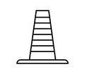 Traffic cone icon illustrated in vector on white background Royalty Free Stock Photo