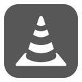 The traffic cone icon. Safety and attention, danger, warning symbol. Flat Royalty Free Stock Photo