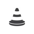 Traffic cone icon vector, filled flat sign, solid pictogram isolated on white Royalty Free Stock Photo