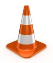 Traffic cone isolated over white