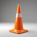 Traffic cone isolated on transparent background Royalty Free Stock Photo