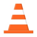 Traffic cone isolated on white background. Cartoon style. Vector illustration for any design Royalty Free Stock Photo