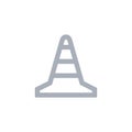 Traffic cone outline icon