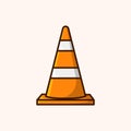 Traffic cone road divider tool Royalty Free Stock Photo