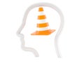 Traffic cone with profil face