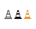 Traffic cone road pylon icon