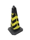 Traffic cone on the sidewalk isolated on white background Royalty Free Stock Photo
