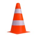 traffic cone sign isolated over white Royalty Free Stock Photo