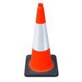 Traffic cone sign isolated over white Royalty Free Stock Photo