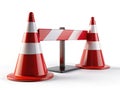 Traffic Cone Silhouette Vector Graphic Road Safety Barrier for Construction Roadwork and Traffic Control Royalty Free Stock Photo