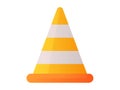 Traffic cone single isolated icon with smooth style