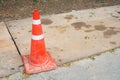 traffic cone for transportation in thailand Royalty Free Stock Photo