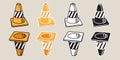 Traffic cone vector icon logo doodle cartoon illustration