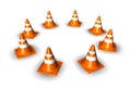 Traffic cones Royalty Free Stock Photo