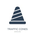 traffic cones icon in trendy design style. traffic cones icon isolated on white background. traffic cones vector icon simple and Royalty Free Stock Photo