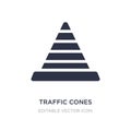 traffic cones icon on white background. Simple element illustration from Signaling concept Royalty Free Stock Photo