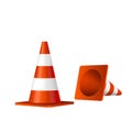 Traffic cones isolated object Royalty Free Stock Photo