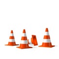 Traffic cones isolated object Royalty Free Stock Photo