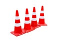 Traffic cones isolated on white. Royalty Free Stock Photo