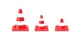 Traffic cones vector isolated object eps icon Royalty Free Stock Photo