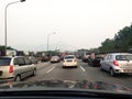 Traffic congestion on highways in Malaysia.