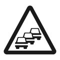 Traffic Congestion sign line icon Royalty Free Stock Photo