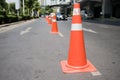 Traffic control cones at side street Royalty Free Stock Photo