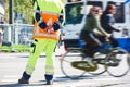 Traffic control manager watching order Royalty Free Stock Photo