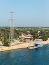 Traffic Control Tower in Suez Canal, Egypt Royalty Free Stock Photo