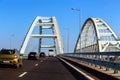 Traffic on the Crimean bridge Royalty Free Stock Photo