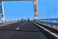 Traffic on the Crimean bridge Royalty Free Stock Photo
