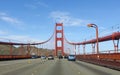 Traffic Crossing the Golden Gate Bridge Royalty Free Stock Photo