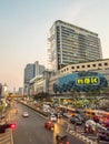 Traffic crossroads in Bangkok