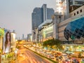 Traffic crossroads in Bangkok