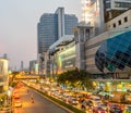 Traffic crossroads in Bangkok