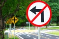 Traffic crossroads sign & symbols on the load