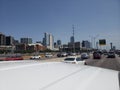 I35 Street view of dallas Texas skyline