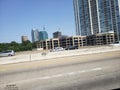 I35 Street view of dallas Texas skyline