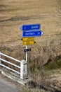 Traffic directional indicator. Information signs. Czech Republic