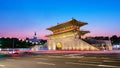 Traffic at dongdaemun gate Heunginjimun Seoul South Korea Royalty Free Stock Photo