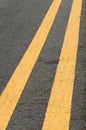 Traffic Double Yellow Line Royalty Free Stock Photo